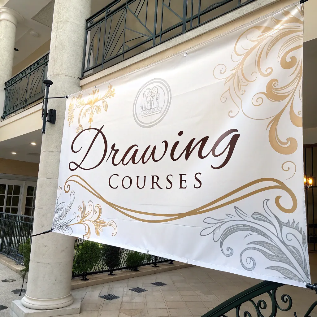 Elegant drawing courses banner